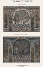 Load image into Gallery viewer, The Wolf You Feed Rectangular Silk Scarf PRE-ORDER NOW
