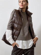 Load image into Gallery viewer, Anders Vegan Leather Down Vest
