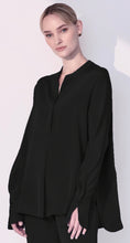 Load image into Gallery viewer, Armede Band-Collar Blouse in 100% Crepe de Chine
