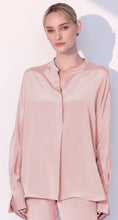 Load image into Gallery viewer, Armede Band-Collar Blouse in 100% Crepe de Chine
