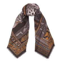 Load image into Gallery viewer, Bastet&#39;s Bounty Wool Silk Scarf
