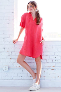 Crosby Dress in Washed Linen