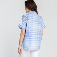 Load image into Gallery viewer, Layla Short Sleeve Ombre Gingham Shirt
