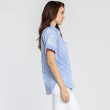 Load image into Gallery viewer, Layla Short Sleeve Ombre Gingham Shirt
