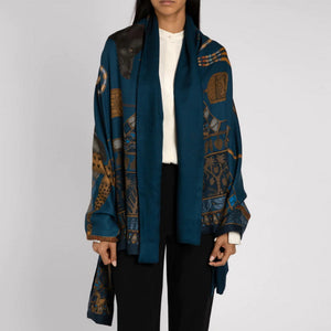 Ode to Anubis Cashmere-Lined Stole