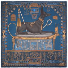 Load image into Gallery viewer, Ode to Anubis Wool Silk Scarf
