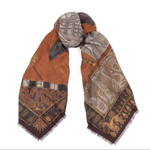 Load image into Gallery viewer, Ode to Anubis Wool Silk Scarf
