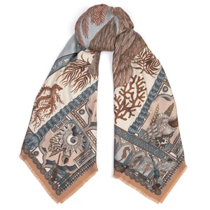 The Pelicans and the Sea Silk Twill Scarf