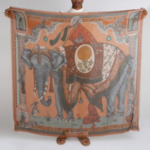 The Rabbits and the Elephant Cashmere Scarf