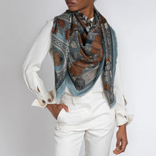 Load image into Gallery viewer, Tiger Trap Wool Silk Scarf
